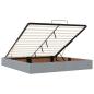 Preview: Ottoman-Bett mit Matratzen Hellgrau 200x200 cm Stoff