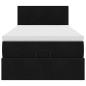 Preview: Ottoman-Bett mit Matratze Schwarz 100x200 cm Samt