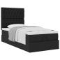 Preview: Ottoman-Bett mit Matratze Schwarz 100x200 cm Stoff