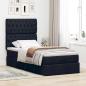 Preview: Ottoman-Bett mit Matratze Schwarz 90x200 cm Stoff