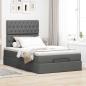 Preview: Ottoman-Bett mit Matratze Dunkelgrau 120x190 cm Stoff