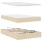 Preview: Ottoman-Bett mit Matratze Creme 120x190 cm Stoff