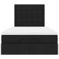 Preview: Ottoman-Bett mit Matratze Schwarz 120x200 cm Stoff