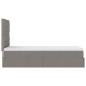 Preview: Ottoman-Bett mit Matratze Taupe 90x200 cm Stoff