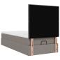 Preview: Ottoman-Bett mit Matratze Taupe 90x200 cm Stoff