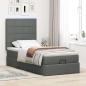 Preview: Ottoman-Bett mit Matratze Dunkelgrau 100x200 cm Stoff