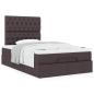 Preview: Ottoman-Bett mit Matratze Dunkelbraun 120x190 cm Stoff