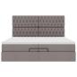 Preview: Ottoman-Bett mit Matratzen Taupe 200x200 cm Stoff