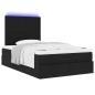 Preview: Ottoman-Bett mit Matratze Schwarz 120x190 cm Stoff