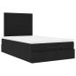 Preview: Ottoman-Bett mit Matratze Schwarz 120x190 cm Stoff