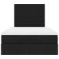 Preview: Ottoman-Bett mit Matratze Schwarz 120x190 cm Stoff