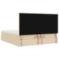 Preview: Ottoman-Bett mit Matratze Creme 160x200 cm Stoff