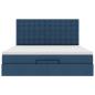 Preview: Ottoman-Bett mit Matratze Blau 160x200 cm Stoff