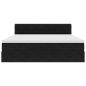 Preview: Ottoman-Bett mit Matratze Schwarz 180x200 cm Samt