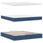 Preview: Ottoman-Bett mit Matratze Blau 200x200 cm Stoff