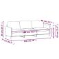 Preview: 3-Sitzer-Sofa Braun 180 cm Stoff
