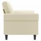 Preview: 2-Sitzer-Sofa Creme 140 cm Kunstleder