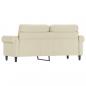 Preview: 2-Sitzer-Sofa Creme 140 cm Kunstleder