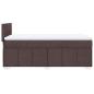 Preview: Boxspringbett mit Matratze Dunkelbraun 90x200 cm Stoff