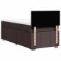 Preview: Boxspringbett mit Matratze Dunkelbraun 90x200 cm Stoff