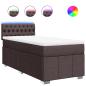Preview: Boxspringbett mit Matratze Dunkelbraun 90x200 cm Stoff