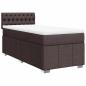 Preview: Boxspringbett mit Matratze Dunkelbraun 90x200 cm Stoff