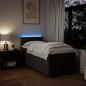 Preview: Boxspringbett mit Matratze Dunkelbraun 90x200 cm Stoff