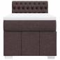 Preview: Boxspringbett mit Matratze Dunkelbraun 90x200 cm Stoff