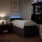 Preview: Boxspringbett mit Matratze Dunkelbraun 90x200 cm Stoff