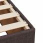 Preview: Bettgestell ohne Matratze Dunkelbraun 90x200 cm Stoff