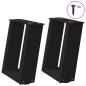 Preview: ARDEBO.de - Couchtischbeine U-Form 2 Stk. Schwarz 30x(30-31) cm Stahl
