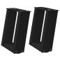 Preview: Couchtischbeine U-Form 2 Stk. Schwarz 30x(30-31) cm Stahl