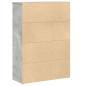 Preview: Bücherregal Betongrau 60x24x85 cm Holzwerkstoff