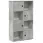 Preview: Bücherregal Betongrau 60x24x101,5 cm Holzwerkstoff
