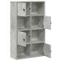 Preview: Bücherregal Betongrau 60x24x101,5 cm Holzwerkstoff