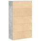 Preview: Bücherregal Betongrau 60x24x101,5 cm Holzwerkstoff