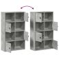 Preview: Bücherregal Betongrau 60x24x101,5 cm Holzwerkstoff