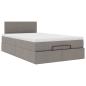 Preview: Ottoman-Bett mit Matratze Taupe 120x190 cm Stoff