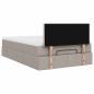 Preview: Ottoman-Bett mit Matratze Taupe 120x190 cm Stoff