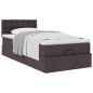 Preview: Ottoman-Bett mit Matratze Dunkelbraun 90x200 cm Stoff