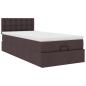 Preview: Ottoman-Bett mit Matratze Dunkelbraun 90x200 cm Stoff