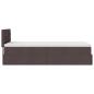 Preview: Ottoman-Bett mit Matratze Dunkelbraun 90x200 cm Stoff