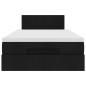 Preview: Ottoman-Bett mit Matratze Schwarz 120x190 cm Stoff