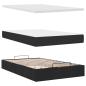 Preview: Ottoman-Bett mit Matratze Schwarz 120x190 cm Stoff
