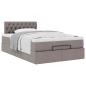 Preview: Ottoman-Bett mit Matratze Taupe 120x200 cm Stoff