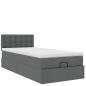 Preview: Ottoman-Bett mit Matratze Dunkelgrau 90x200 cm Stoff