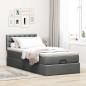 Preview: Ottoman-Bett mit Matratze Dunkelgrau 90x190 cm Stoff