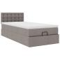 Preview: Ottoman-Bett mit Matratze Taupe 100x200 cm Stoff