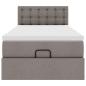 Preview: Ottoman-Bett mit Matratze Taupe 100x200 cm Stoff