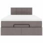 Preview: Ottoman-Bett mit Matratze Taupe 120x190 cm Stoff